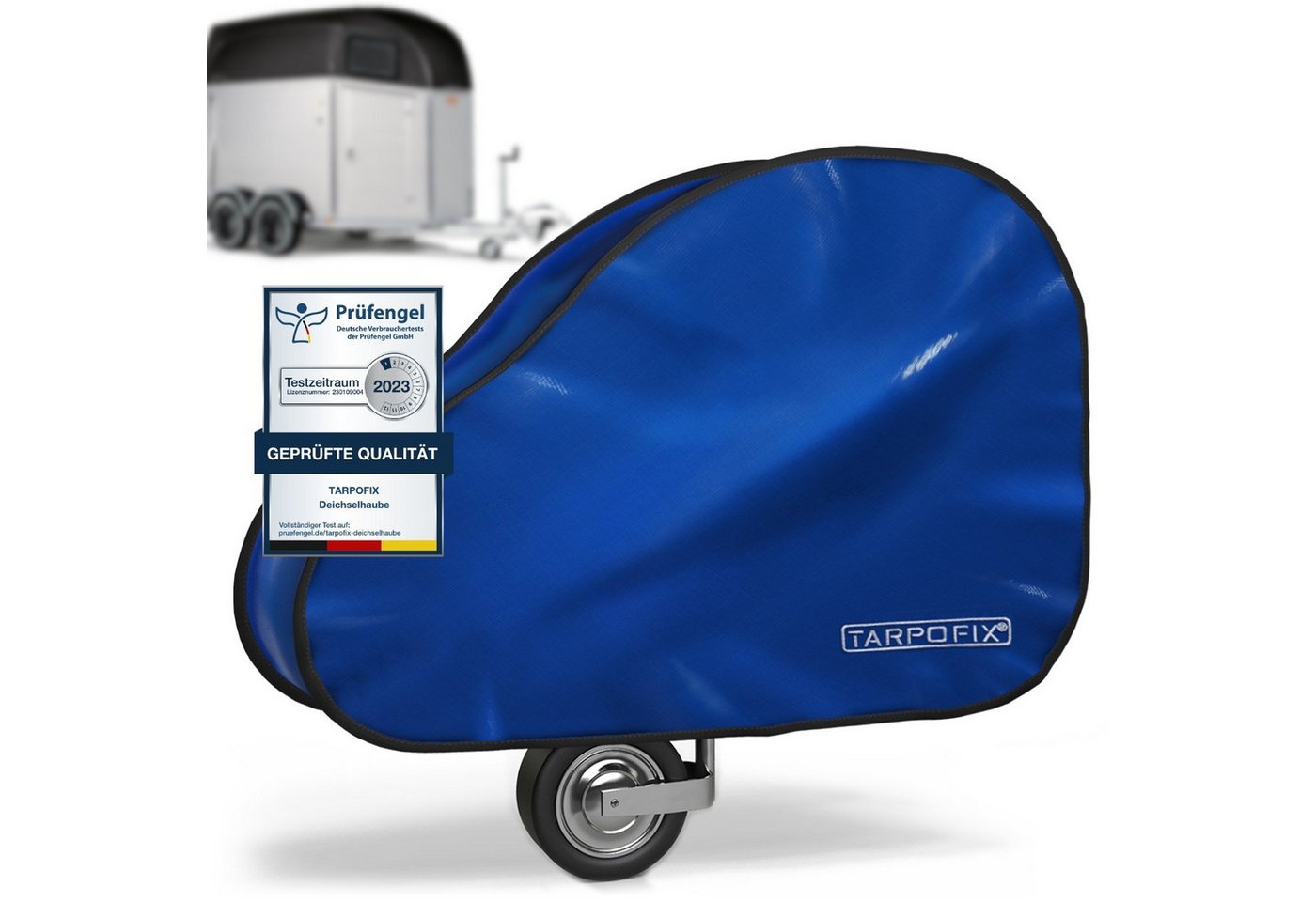 Tarpofix® Schutzplane Deichselabdeckung Pferdeanhänger 130x20x75 cm (Deichselhaube XXL Anhänger), wasserdicht, UV-beständig