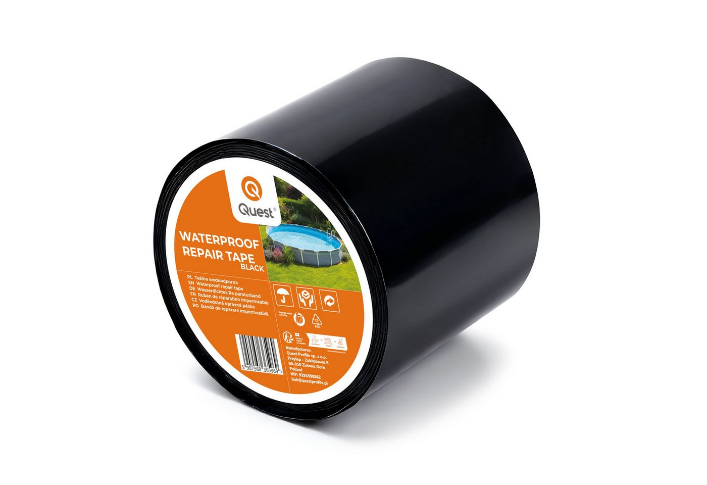 Quest Dichtband Butyl-Reparaturband 100 mm, 3-m-Rolle (1-St) selbstklebend, 100 mm, 3-m-Rolle