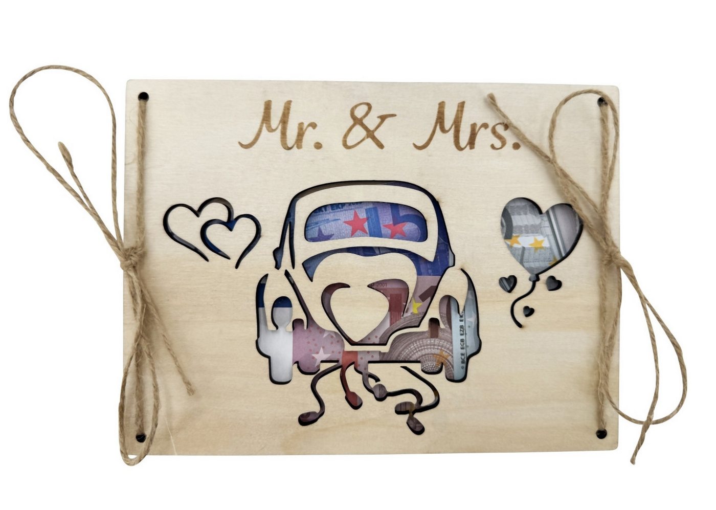 Mel-O-Design Glückwunschkarte Geschenkkarte aus Holz für Geldgeschenke, Geburtstag, Hochzeit, Weihnachten, Jubiläum, Verlobung, Taufe Bild 2