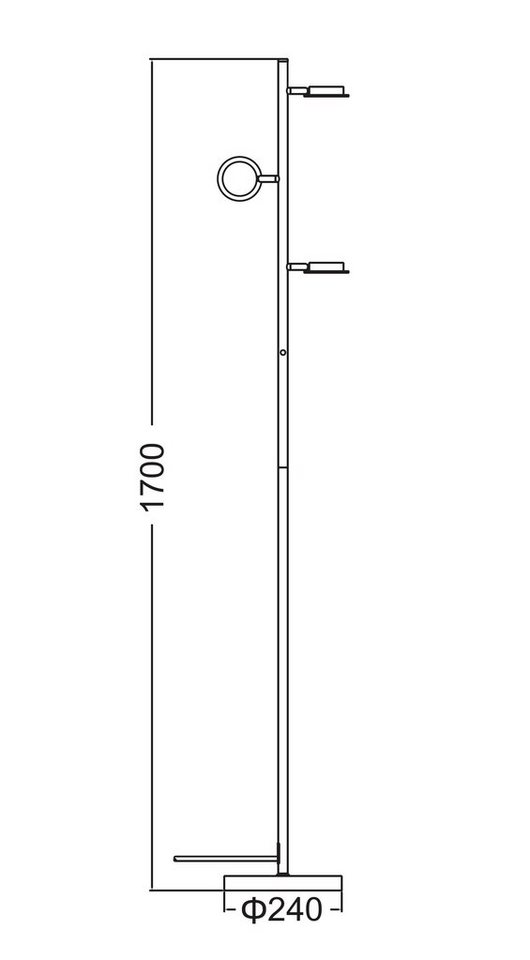 TRANGO LED Stehlampe, 3 Stufen dimmbar, 1519 LED Standlampe 3-flammig mit LED Modulen Serie EVIE 12,5 Watt I in 3 Stufen dimmbar I satinierte Glasschirme - Höhe ca. 1700mm - schwenk- und drehbar, modern und chic Stehleuchte - Standleuchte Bild 3