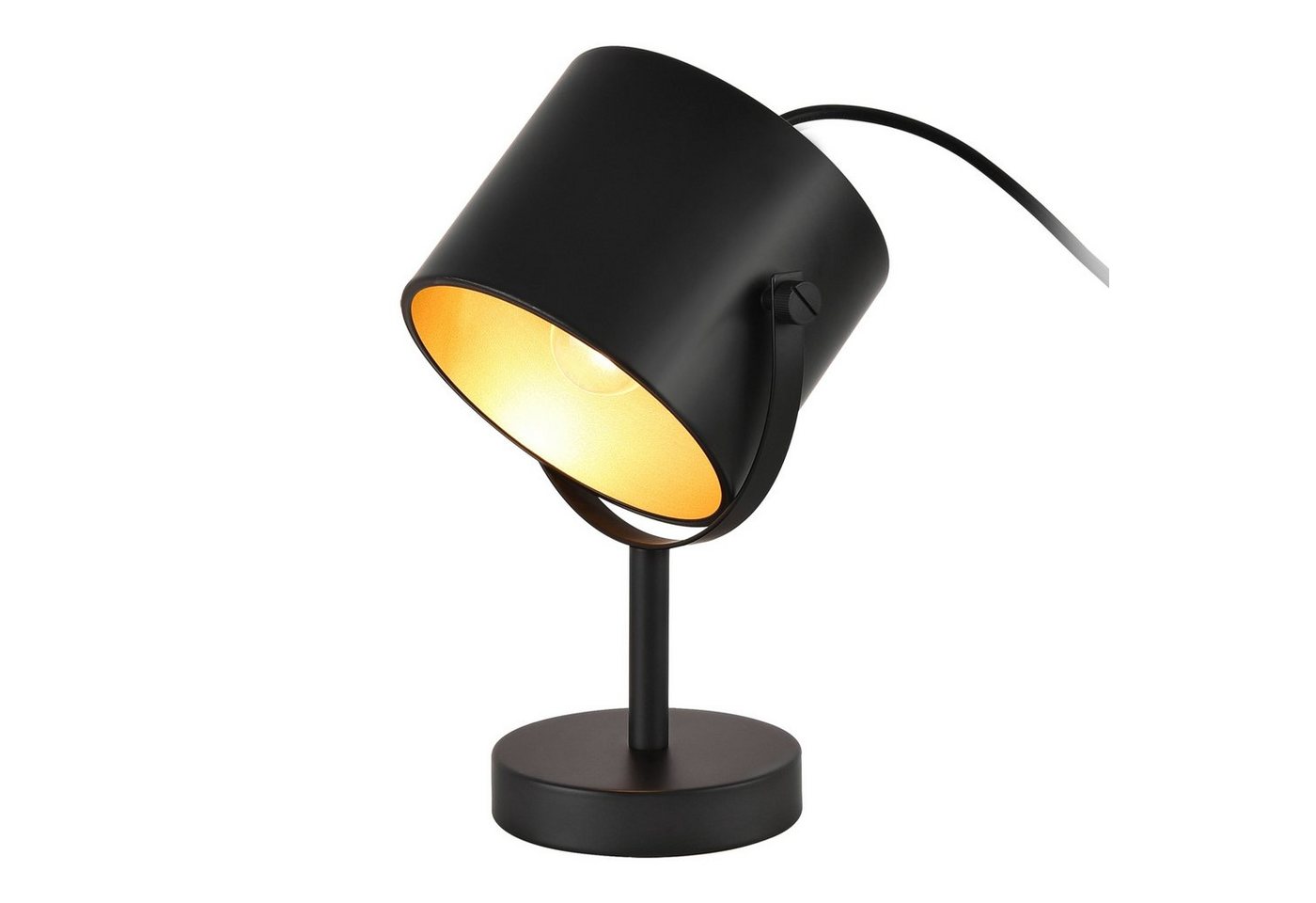 lux.pro Tischleuchte, Ein-/Ausschalter, ohne Leuchtmittel, »Farstorp« E27 Tischlampe max. 60W Nachttischlampe Metall Schwarz Bild 2
