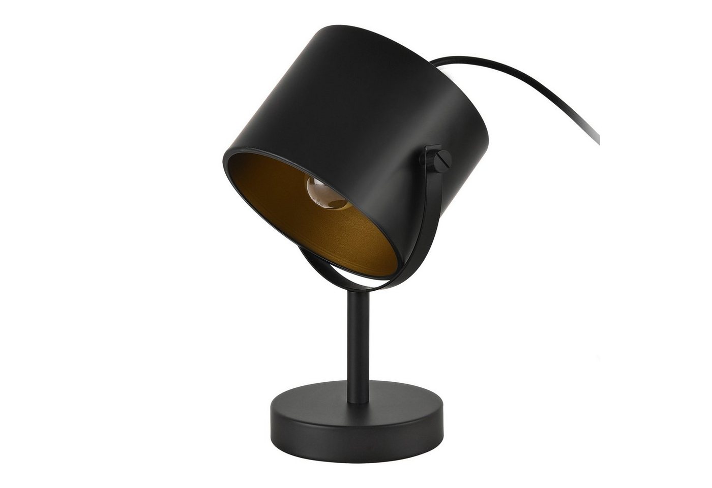 lux.pro Tischleuchte, Ein-/Ausschalter, ohne Leuchtmittel, »Farstorp« E27 Tischlampe max. 60W Nachttischlampe Metall Schwarz Bild 3