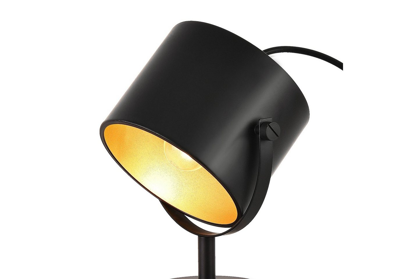 lux.pro Tischleuchte, Ein-/Ausschalter, ohne Leuchtmittel, »Farstorp« E27 Tischlampe max. 60W Nachttischlampe Metall Schwarz Bild 4