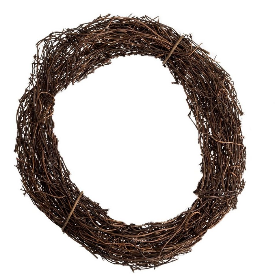 NaDeco Bastelnaturmaterial Clematis Kranz, Natur, Ø 25 cm Türkranz Rohling