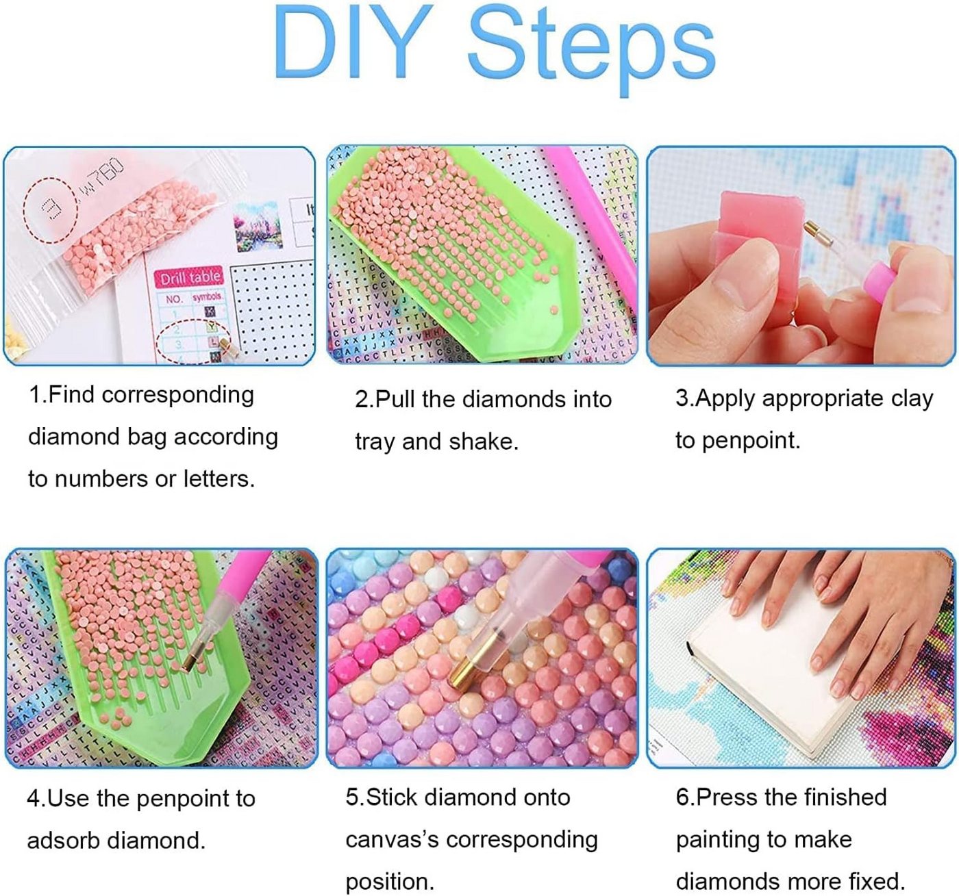 Lilingyu Malen nach Zahlen 5D Diamant Painting Set Sonne Berg für kreative DIY-Dekoration. (DIY Diamant Painting Set für kreative Bastelprojekte., Inklusive HD-Leinwand (40x30 cm), runden Diamanten, Klebestift), Hohe Haftung, langlebig, brilliante Diamanten, stressabbauend. Bild 5