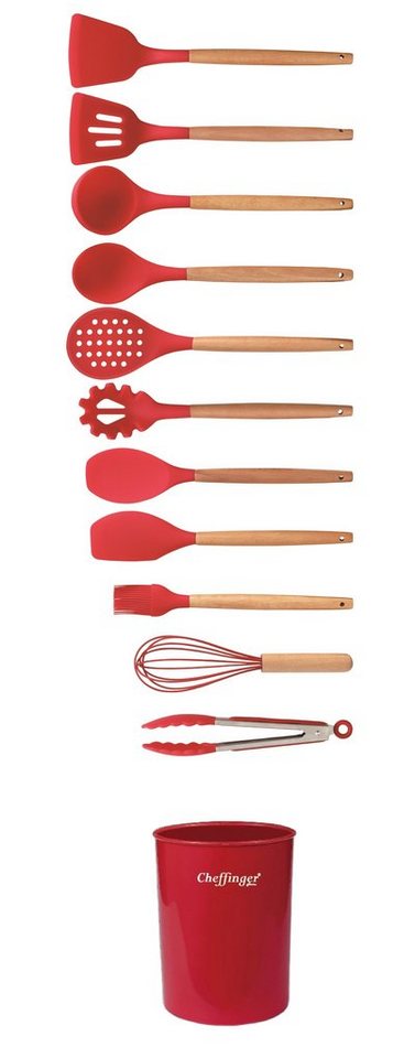 Cheffinger Küchenorganizer-Set Küchenhelfer Küchenutensilien Set mit Ständer 12-tlg.rot Cheffinger, (Küchenhelferset bestehend aus 12 Teilen) Bild 2