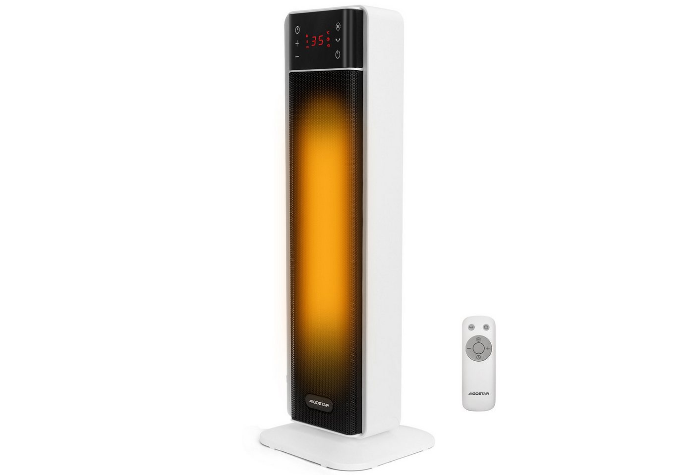 Aigostar Keramikheizlüfter Energiesparend PTC Heizlüfter mit Thermostat Heizung und Fernbedienung, 2000 W, 70° Oszillation, 24H Timer, LED-Anzeige, Überhitzungs- & Kippschutz Bild 4