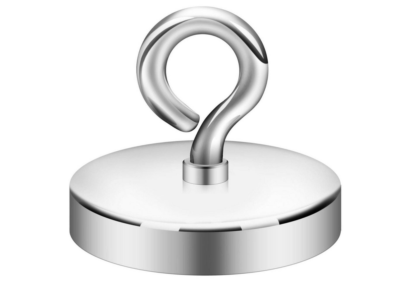 LuxusKollektion Magnet Magnet Neodym 450kg Hochleistungsmagnet Magnetfischen 90mm silber (1-St) Bild 3
