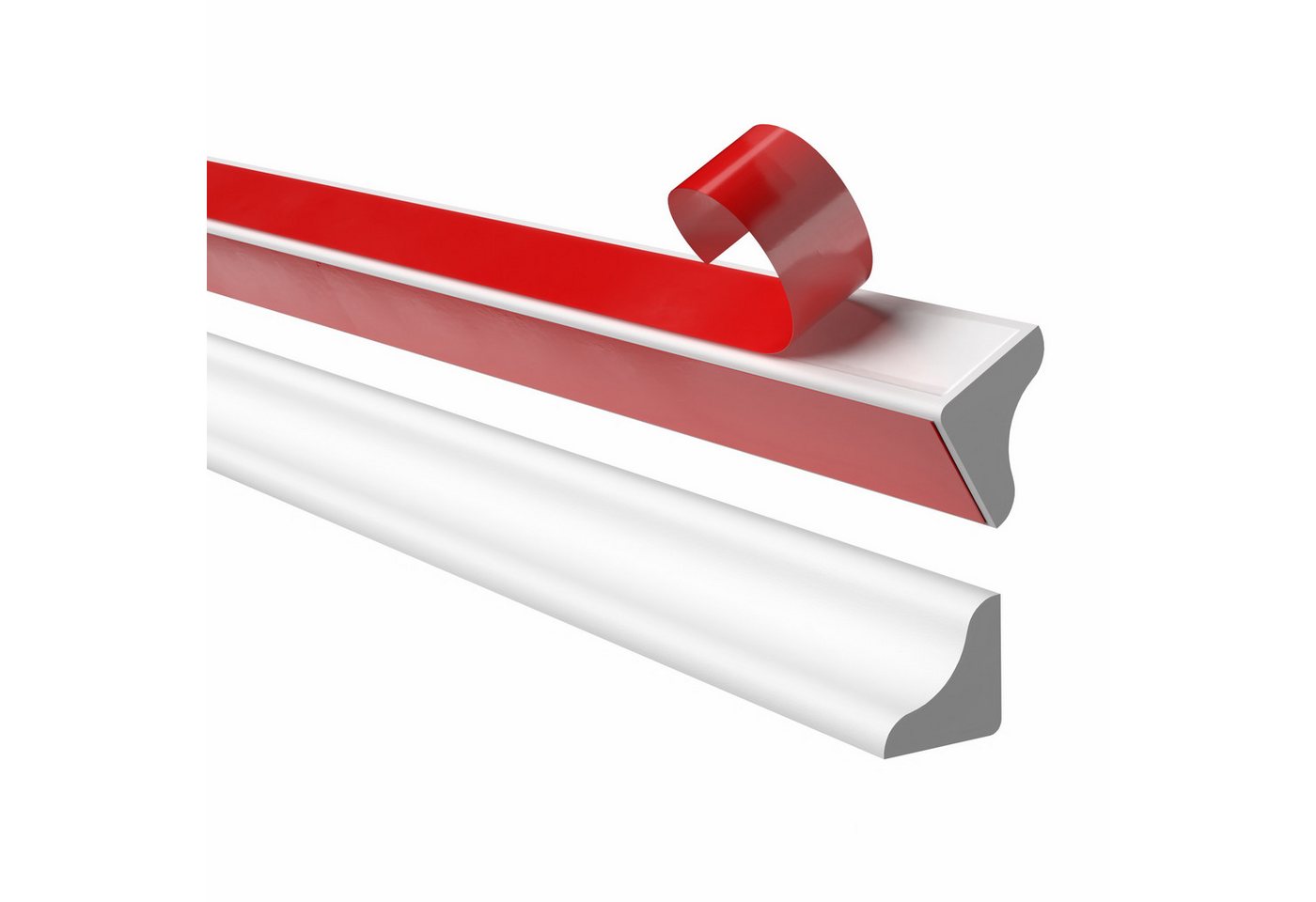 Quest Zierleiste Profilleiste selbstklebend 10 mm, flexibel, 3-m-Rolle, Selbstklebend, Kunststoff (PVC), 1-St., selbstklebend, flexibel, 10 mm, 3-m-Rolle Bild 2