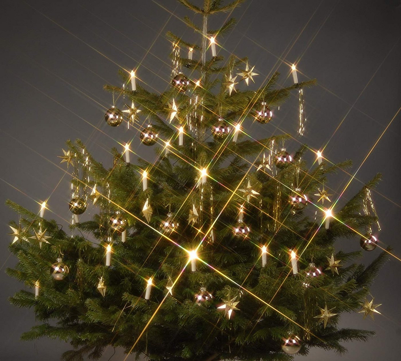 TRANGO LED-Christbaumkerzen, 24-flammig, mit Stecksystem Innenbereich Weihnachtsbeleuchtung, Lichterkette Bild 2