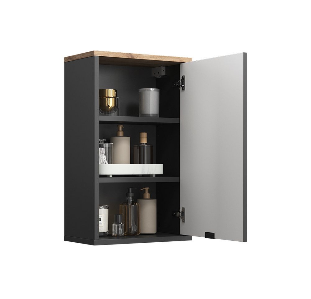 Vicco Hängeschrank Eliza, Schwarz/Viking Oak, 40 x 65 cm mit 2 Regalböden (1-St) Bild 3