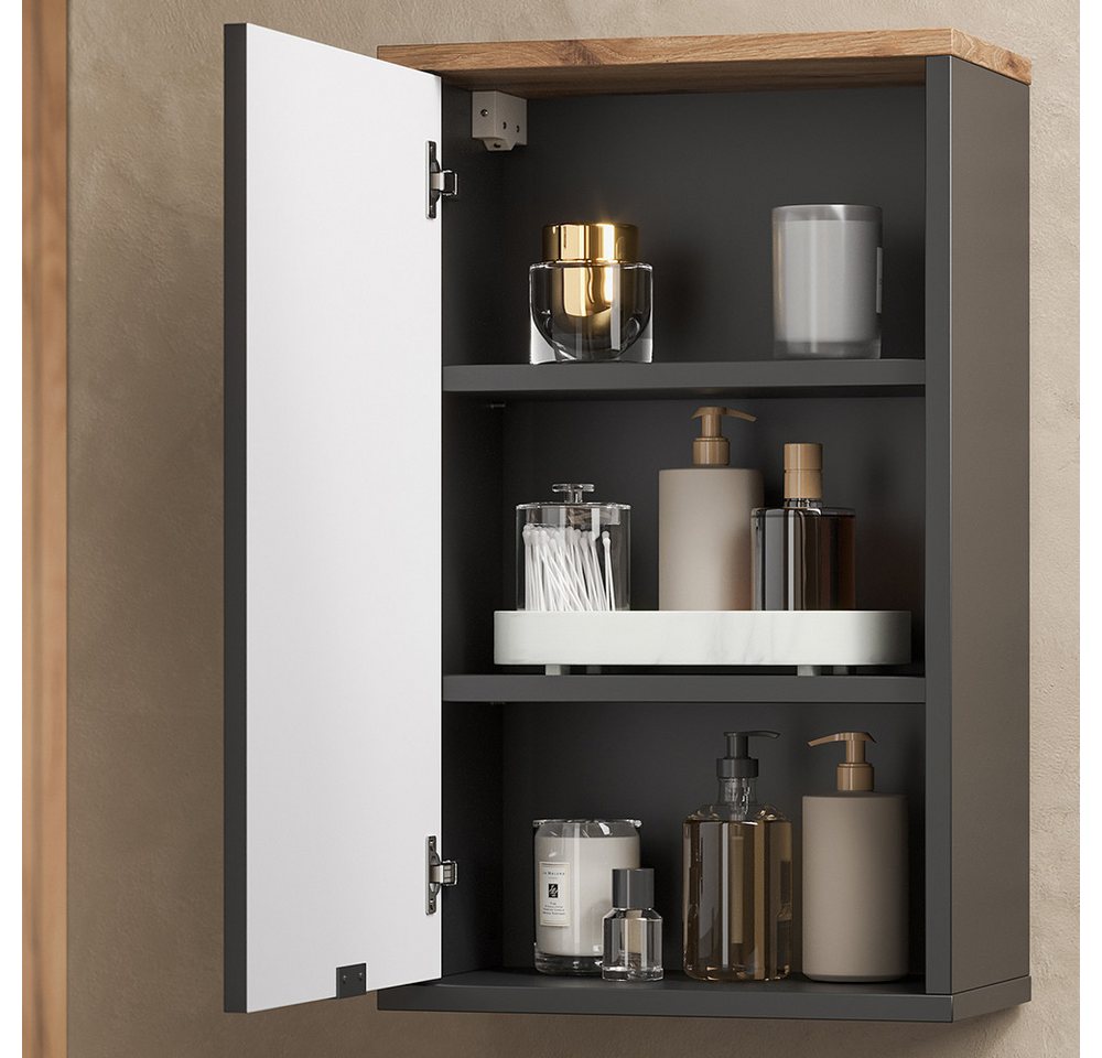 Vicco Hängeschrank Eliza, Schwarz/Viking Oak, 40 x 65 cm mit 2 Regalböden (1-St) Bild 5