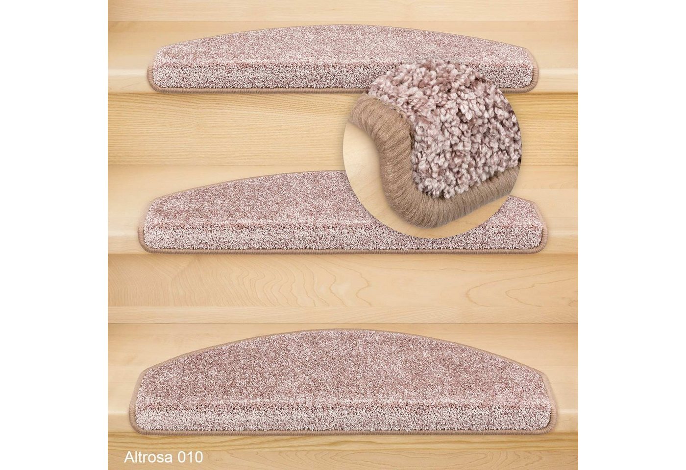 Metzker® Stufenmatte Stufenmatten Ventura Halbrund Alt-Rosa 1 Stück, Höhe: 8 mm Bild 3
