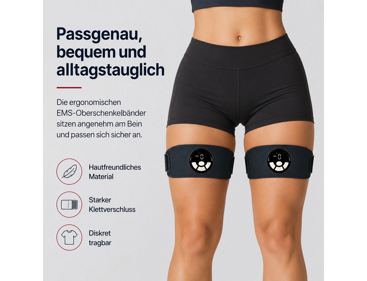 Lisabonde EMS-Gerät EMS Beintrainer 2er-Set mit Wärmefunktion, Muskelstimulation für Beine, EMS mit 3-Stufen Wärmefunktion, Nutzung ohne Gel-Pads möglich Bild 4