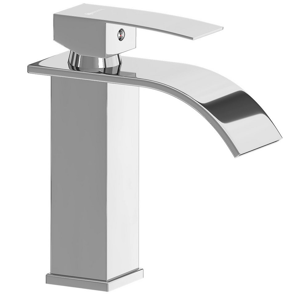 Lomadox Waschtischarmatur FAUCET-140 Edelstahl Waschbeckenarmatur 18,5 cm hoch in Silber/Chrom Bild 3