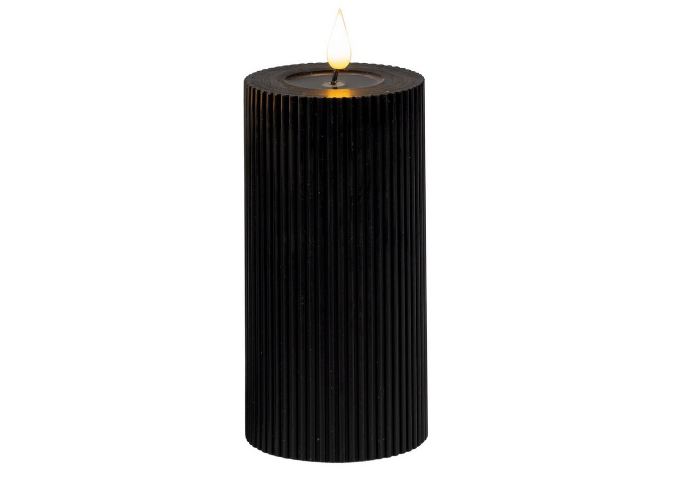 formano LED-Kerze Streifen, LED, Mit Timerfunktion, Schwarz, Streifen, H: 15cm