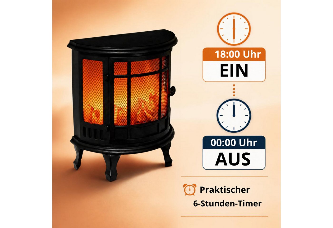 Meinposten Dekokamin LED Kamin mit Flammeneffekt – Gemütliche Atmosphäre für Ihr Zuhause (1-St) Bild 2