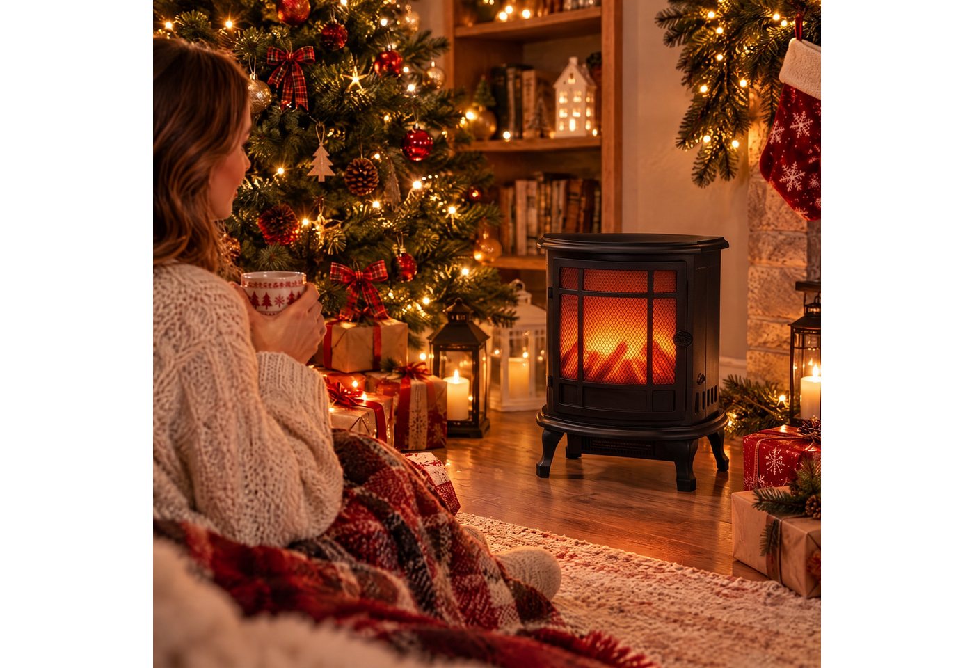 Meinposten Dekokamin LED Kamin mit Flammeneffekt – Gemütliche Atmosphäre für Ihr Zuhause (1-St) Bild 3
