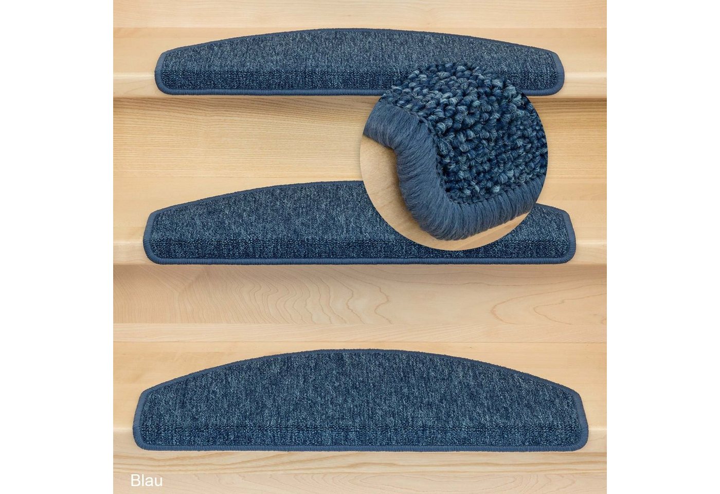 Metzker® Stufenmatte Stufenmatten Rambo New Halbrund Einzeln und SparSet´s, halbrund, Höhe: 5 mm, 18 Stück im Set - Blau Bild 3