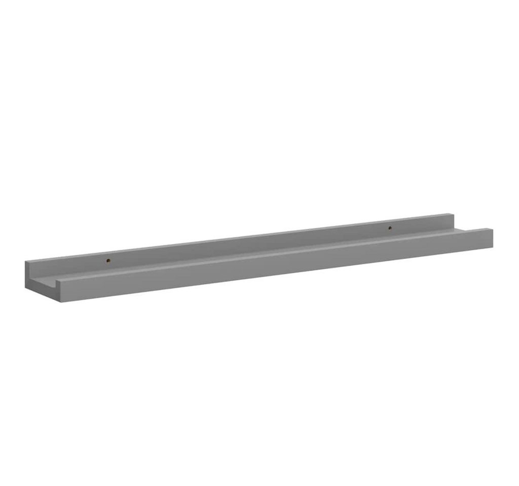 furnicato Wandregal 60 x 9 x 3 cm Grau, 4-tlg., Schwebendes Ablageboard mit 4er-Set für dein Wohnzimmer Bild 4