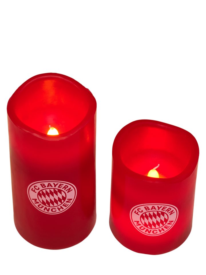 FC Bayern München LED Dekolicht FC Bayern München LED Kerze 2er-Set Rot I Fußball I Ohne Flamme