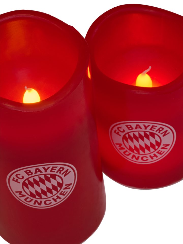FC Bayern München LED Dekolicht FC Bayern München LED Kerze 2er-Set Rot I Fußball I Ohne Flamme Bild 3