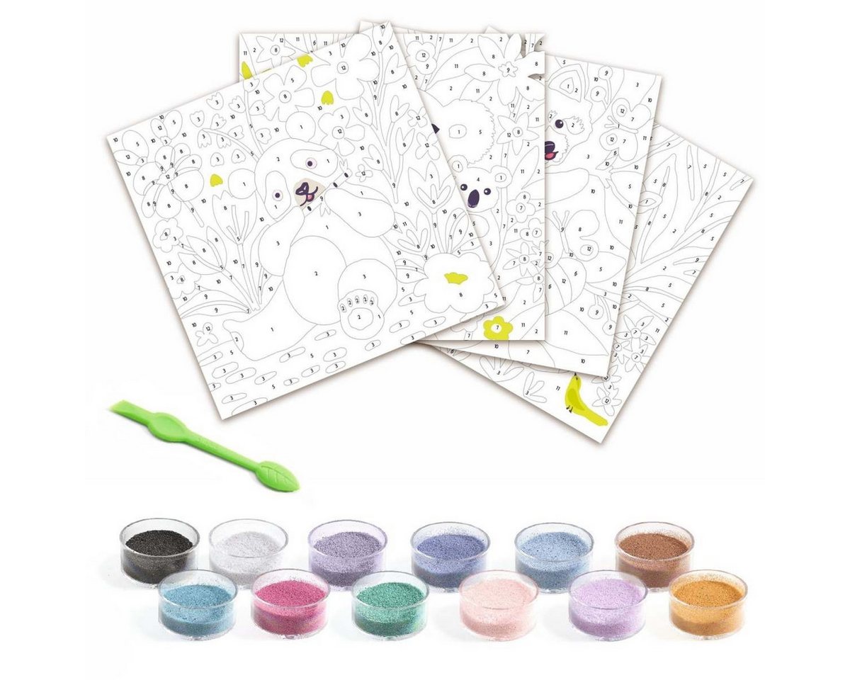 DJECO Kreativset Sandbild Samtpfoten Kreativset für Kinder Bild 3