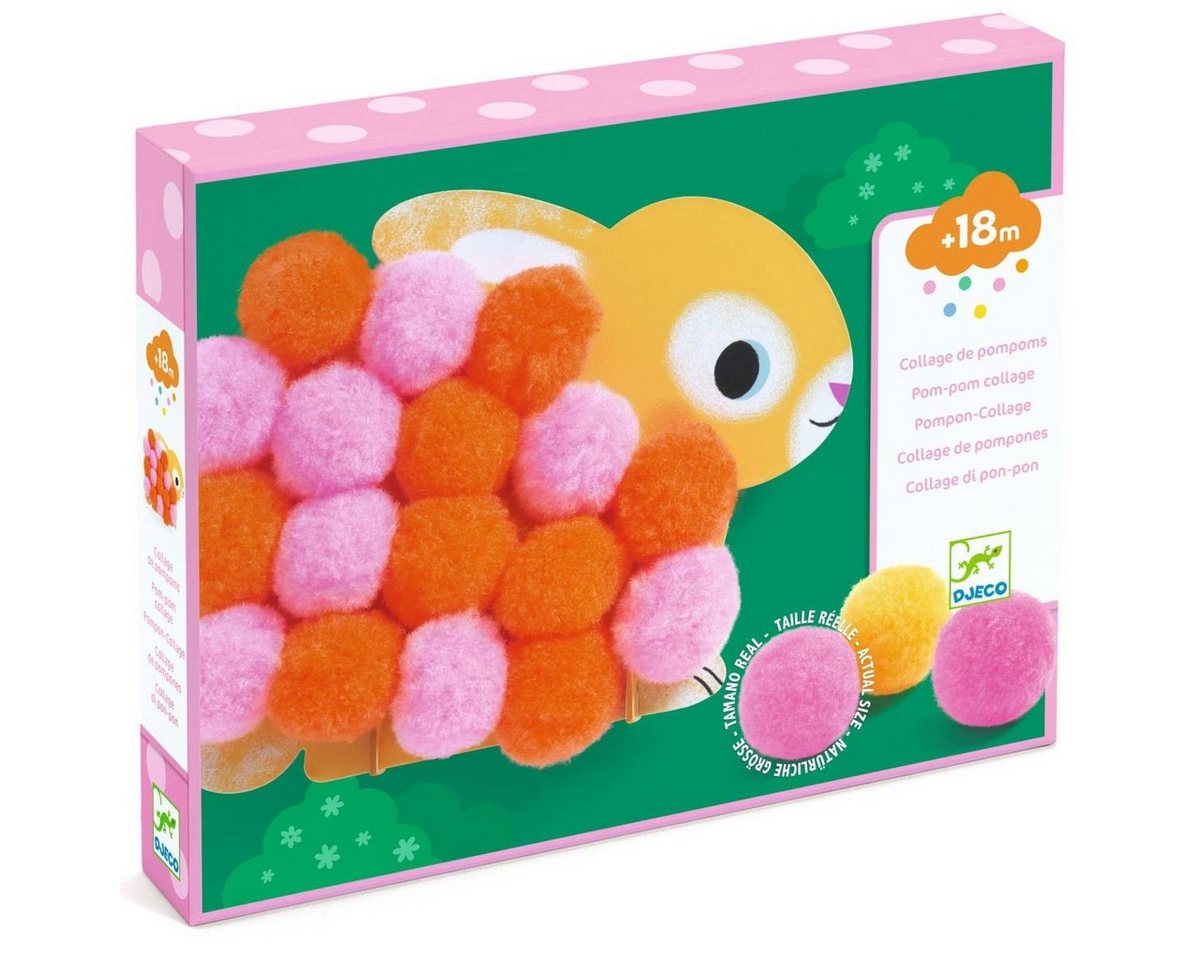 DJECO Kreativset Pompom Collage - Süße Tiere Kreativset für Kinder Bild 3