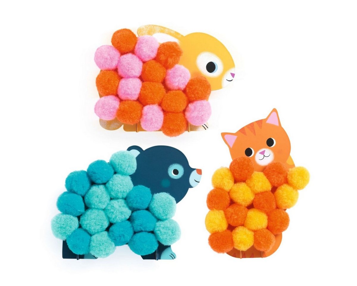 DJECO Kreativset Pompom Collage - Süße Tiere Kreativset für Kinder Bild 5