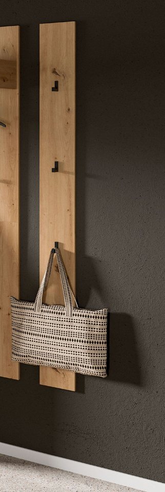 xonox.home Garderobenpaneel, Artisan Oak Nachbildung Melamin beschichtet modern 160x13x6 cm Bild 3