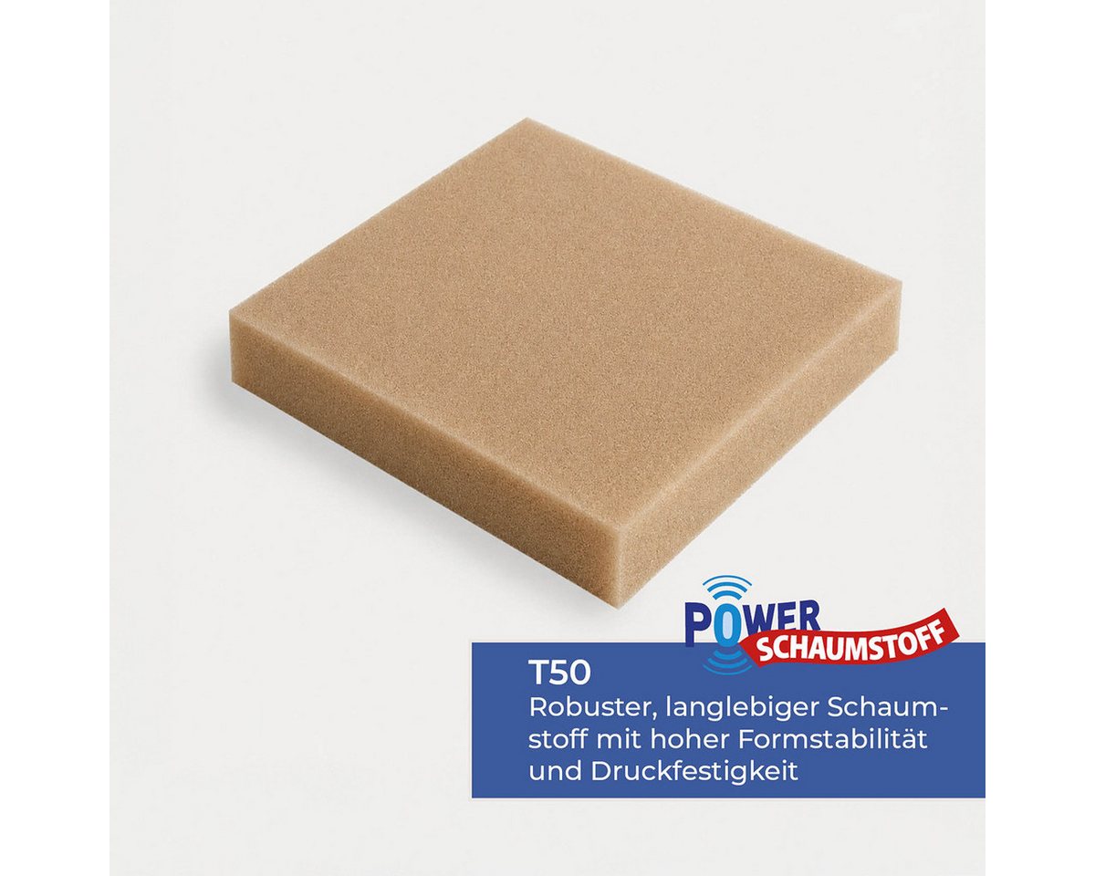 POWER SCHAUMSTOFF Sitzkissen 40x40x3 cm PUR-Schaum T50 Bild 4