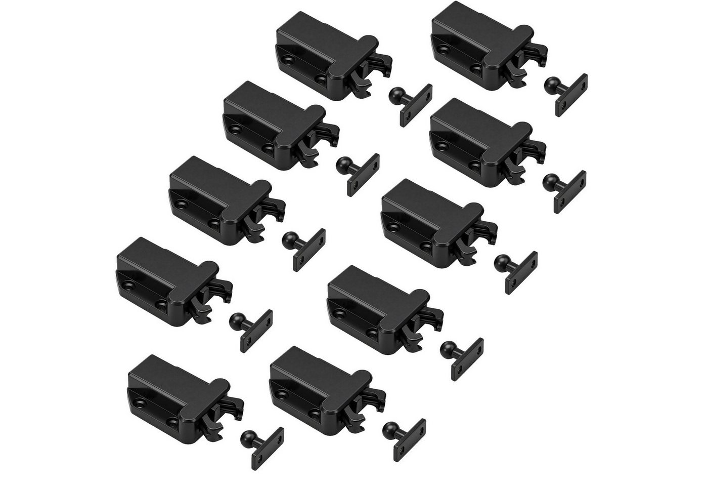 SO-TECH® Möbelbeschlag Druckschnäpper Push To Open Federschnäpper (10 St), Türschnäpper, Push-Latch für Schranktüren schwarz Bild 4