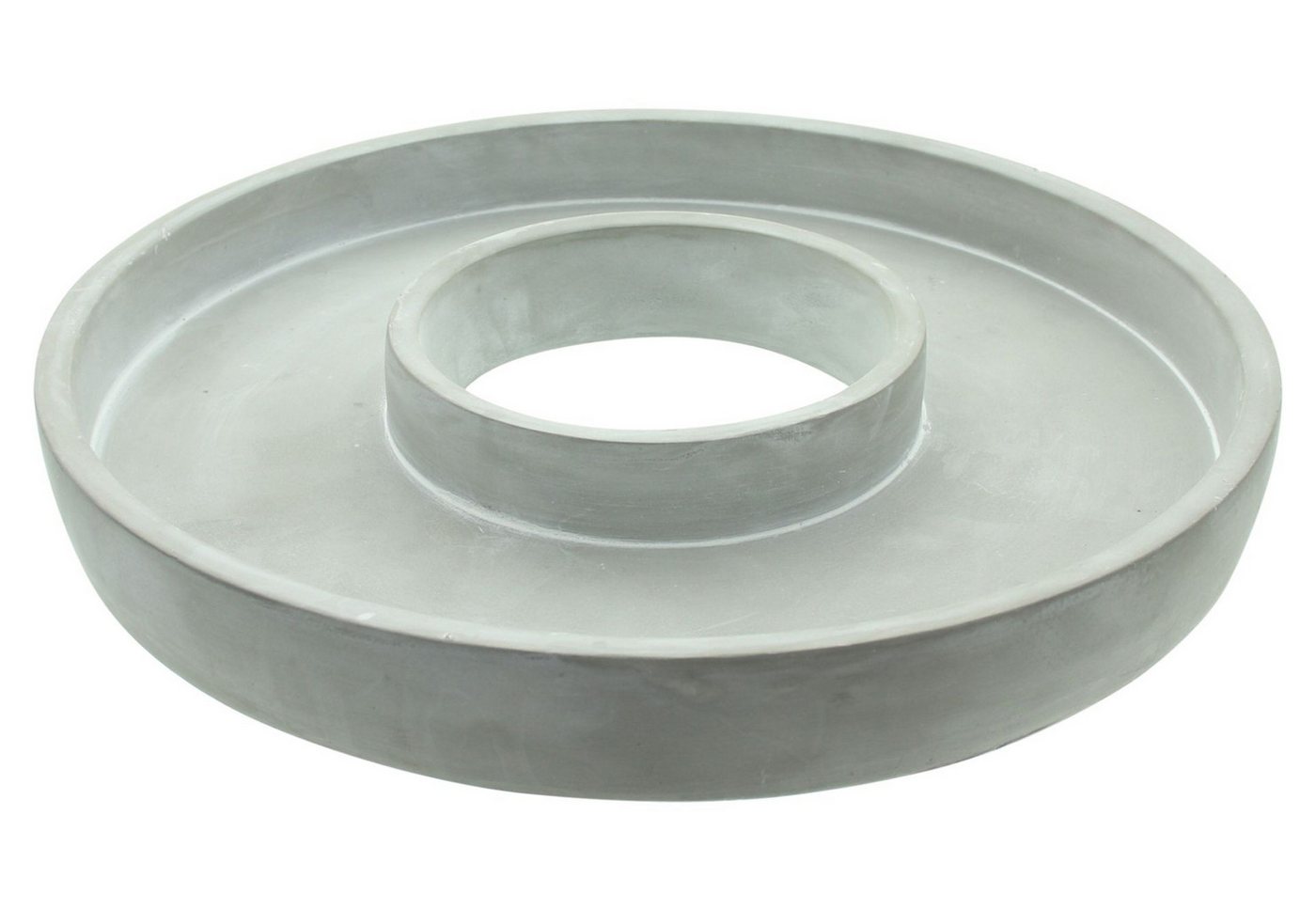 Dekoleidenschaft Dekokranz Dekoring "Grey" Zement, Beton Optik weiß Ø 35 cm, Betonring, Dekokranz, Tischkranz zum Dekorieren, Kerzentablett Bild 5