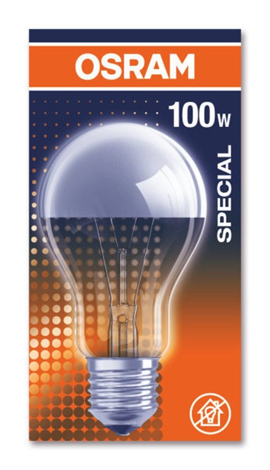 Osram Spezialleuchtmittel OSRAM Kopfspiegellampe silber E27 SPECIAL MIRROR A SILV 100, E27, 1 St., warmweiß, dimmbar, verspiegelt, silber Bild 2