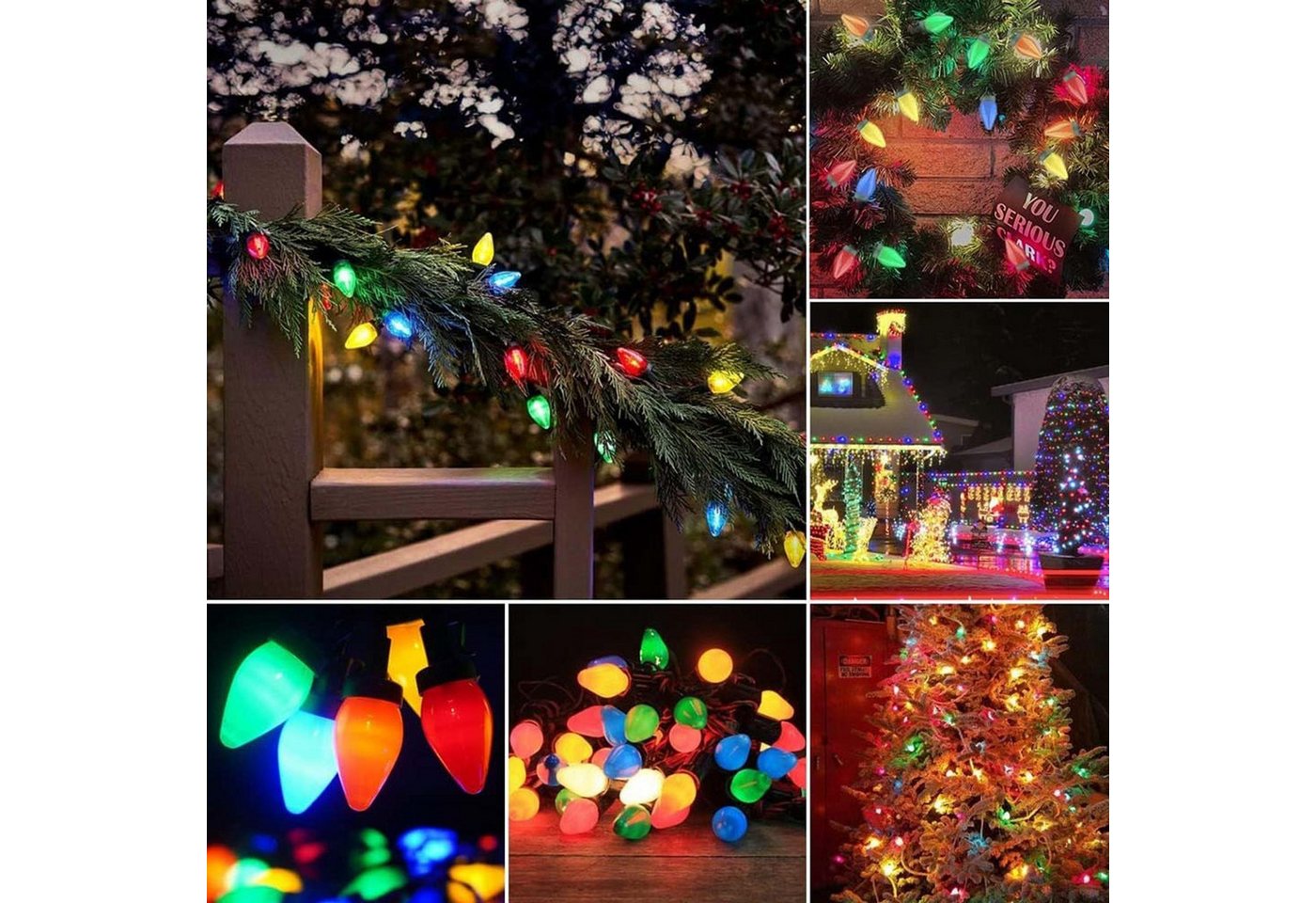 FELIXLEO LED-Lichterkette 5m LED Lichterkette Bunt, 8 Modi, wasserdicht, Batterie, Fernbedienung