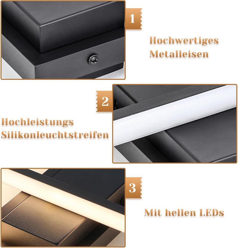 Nettlife LED Deckenleuchte Modern Dimmbar 88W Große 3 Kisten Schwarz warmweiße Wohnzimmerlampe, Dimmbar mit Fernbedienung, LED fest integriert, Neutralweiß, Kaltweiß, Warmweiß, 3000-6000K für Schlafzimmer Wohnzimmer Flur Büro Balkon Bild 5