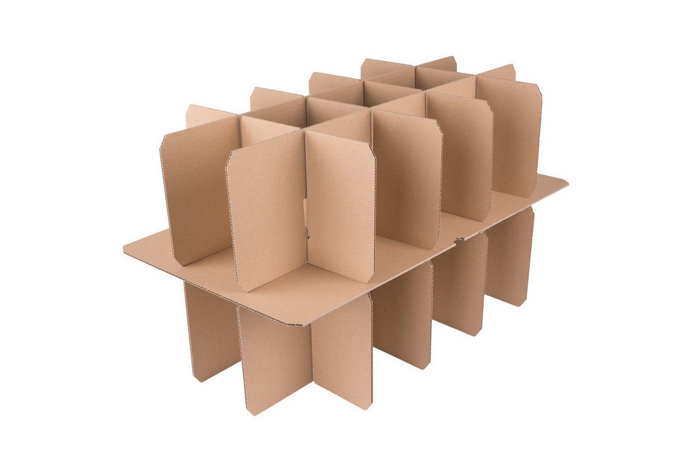 BB-Verpackungen Umzugskarton Gläserkarton inkl. Einsatz für 30 Gläser, 2-wellig, 600 mm x 330 mm x 340 mm, 10 Stück