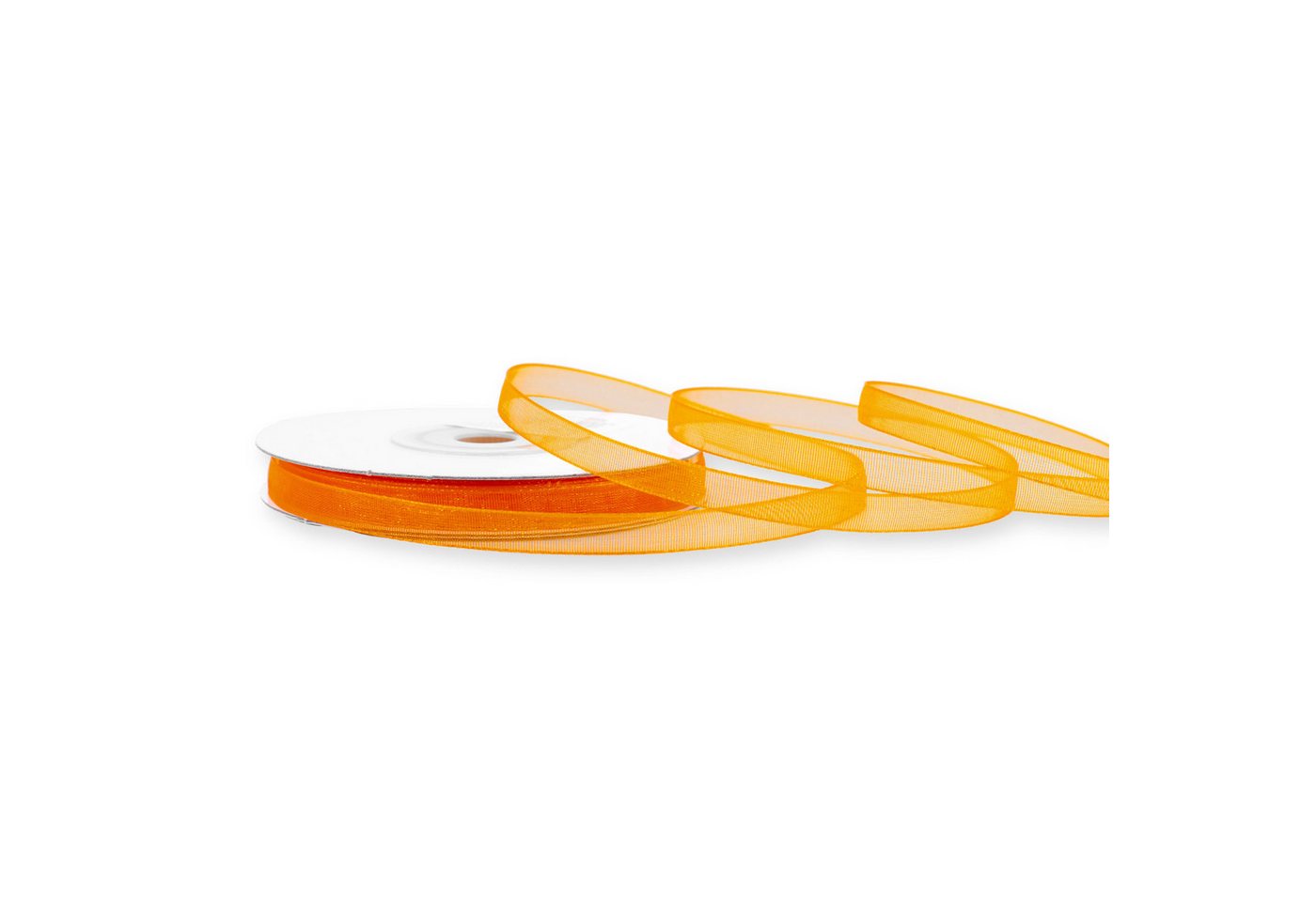Creativery Organzaband, Organzaband 6mm x 25m Rolle Orange Bild 2