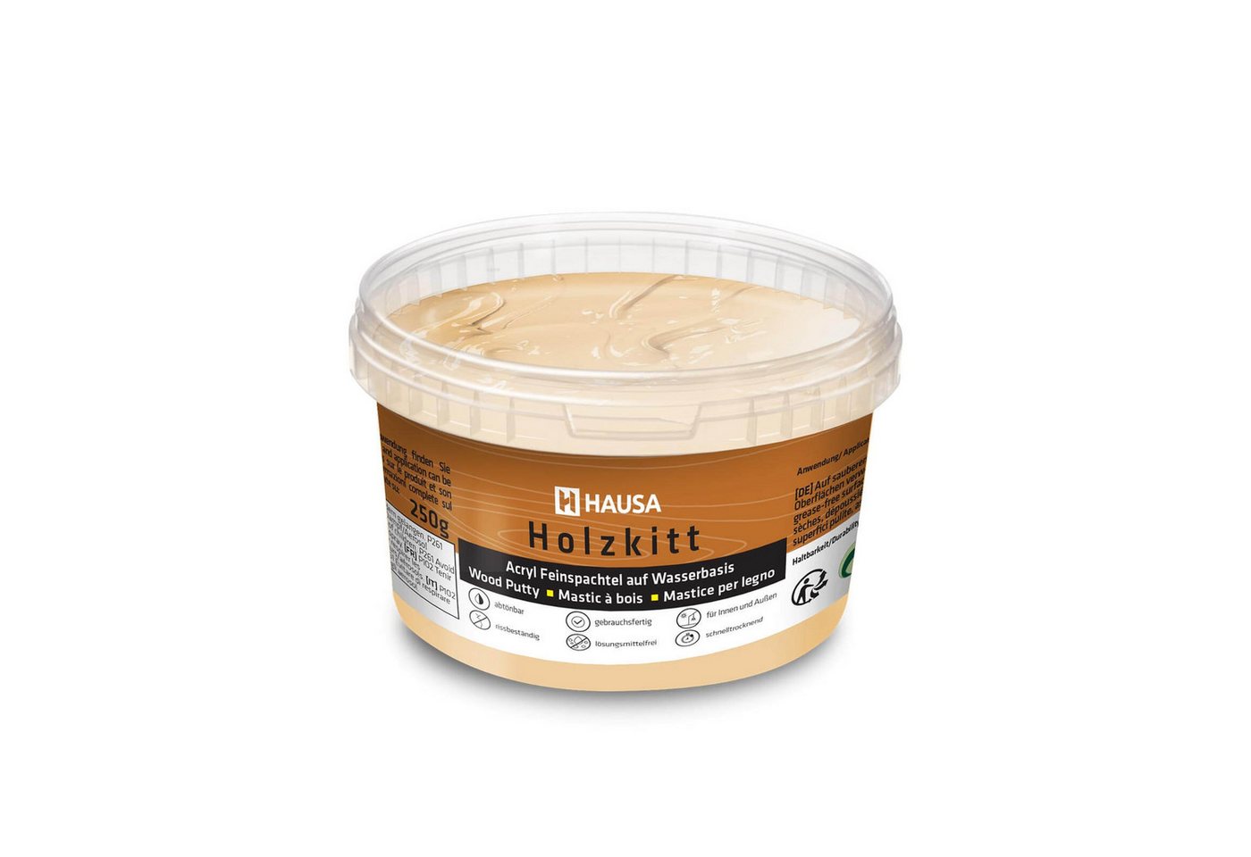 Hausa Holz-Reparaturset Holzkitt, 250g gebrauchsfertig ausgezeichnete Füllkraft rissbeständig, 1-St., Gramm Eiche Hell Holzspachtelmasse Kitt für Holz, Holzspachtel/Füllmasse zum Reparieren Bild 5