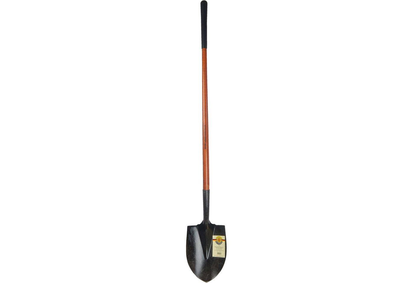 SHW Schaufel SHW Spatenschaufel Gr. 1, mit schwarzem Griff und Eschenstiel 120 cm, Robuste Spatenschaufel aus Spezialstahl