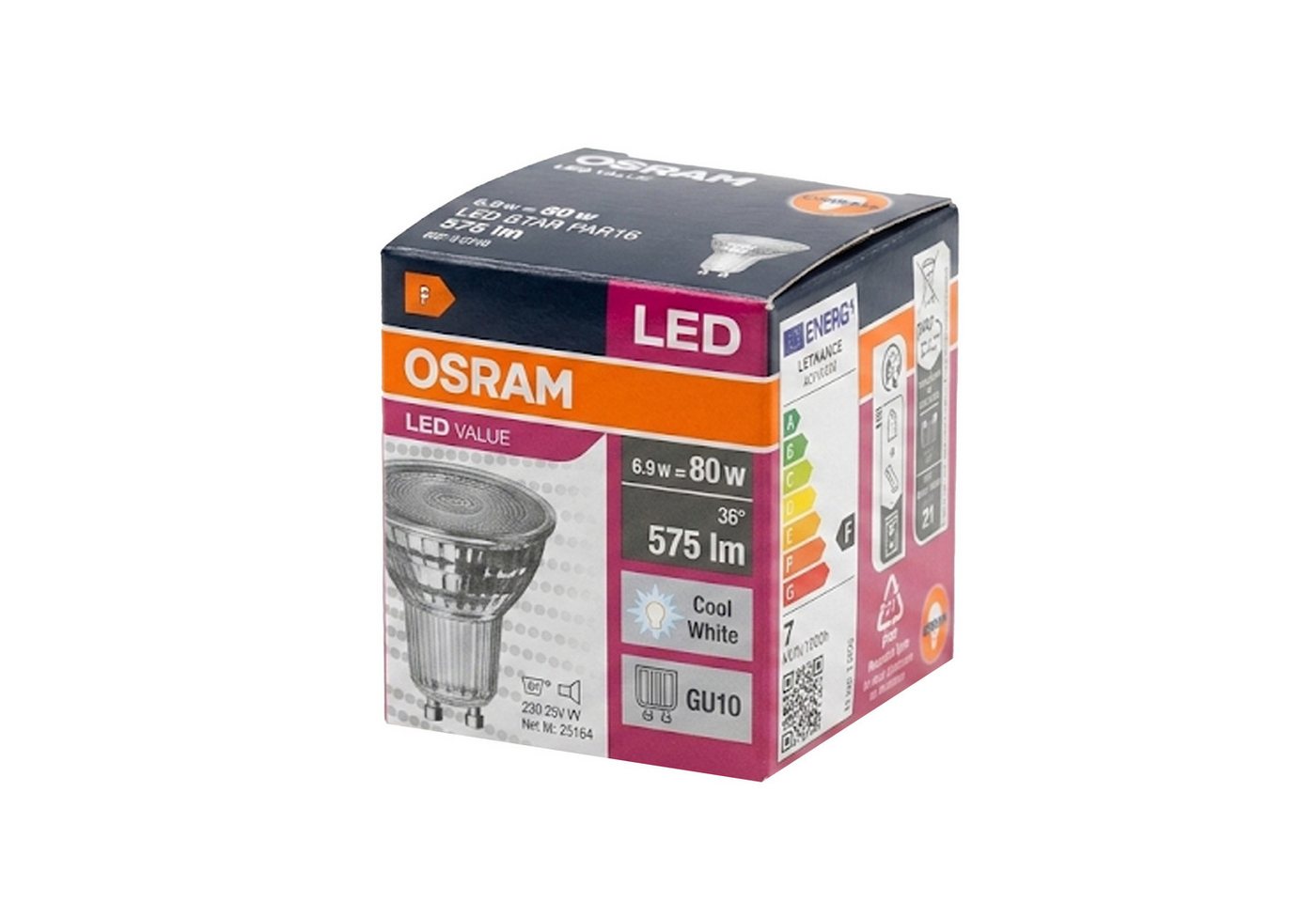 Osram LED-Leuchtmittel Osram LED STAR PAR16 6,9W/840 GU10 – Kaltweiß 60° (10er-Pack), 10 St. Bild 3