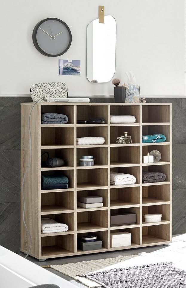 PREISBRECHER Schuhregal Boots 1, in Eiche Sonoma mit 24 Einlegeböden. Abmessungen (BxHxT) 92x95x33 cm Bild 4