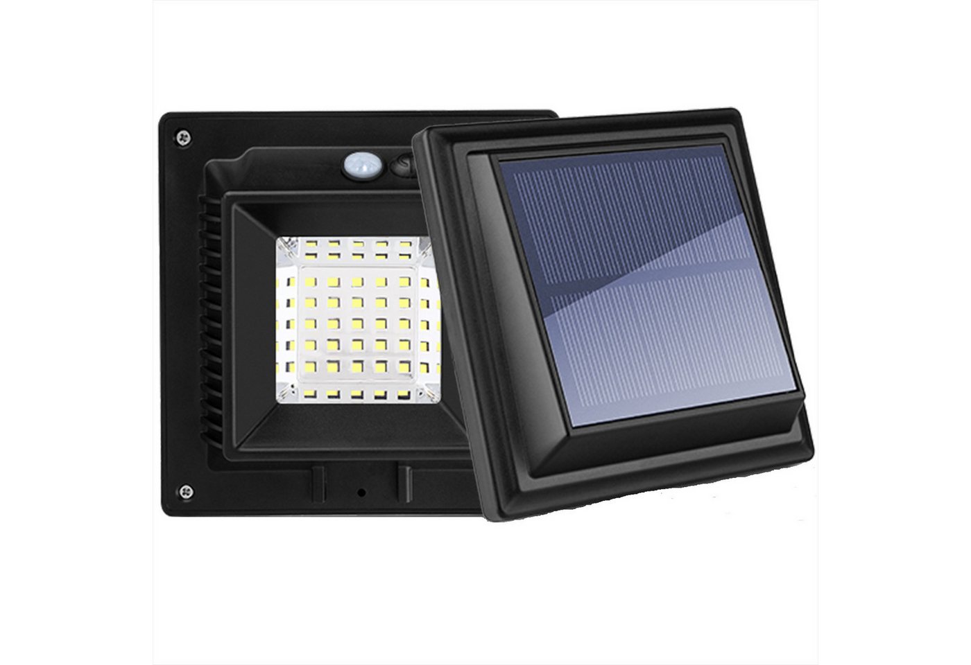 KingLux LED Dachrinnenleuchte 40LEDs Solarlampen mit Bewegungsmelder für Zaun, Bewegungssensor, LED fest integriert, Kaltweiss