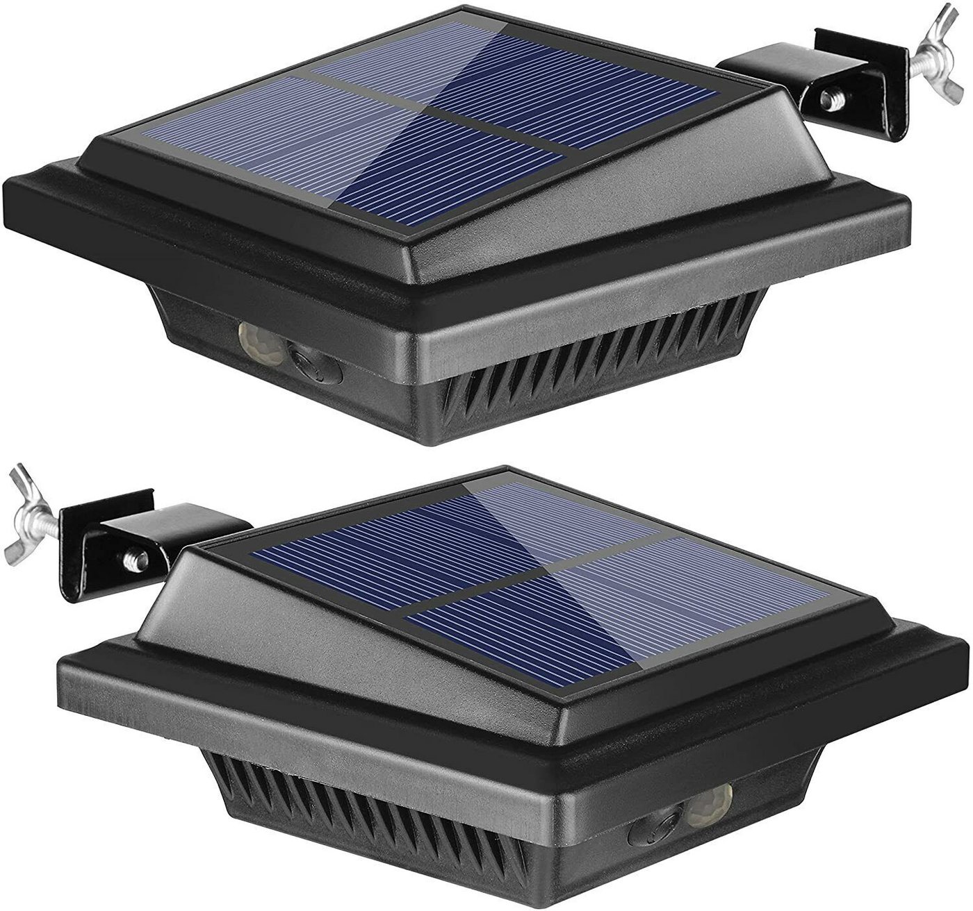 KingLux LED Dachrinnenleuchte 40LEDs Solarlampen mit Bewegungsmelder für Zaun, Bewegungssensor, LED fest integriert, Kaltweiss Bild 5