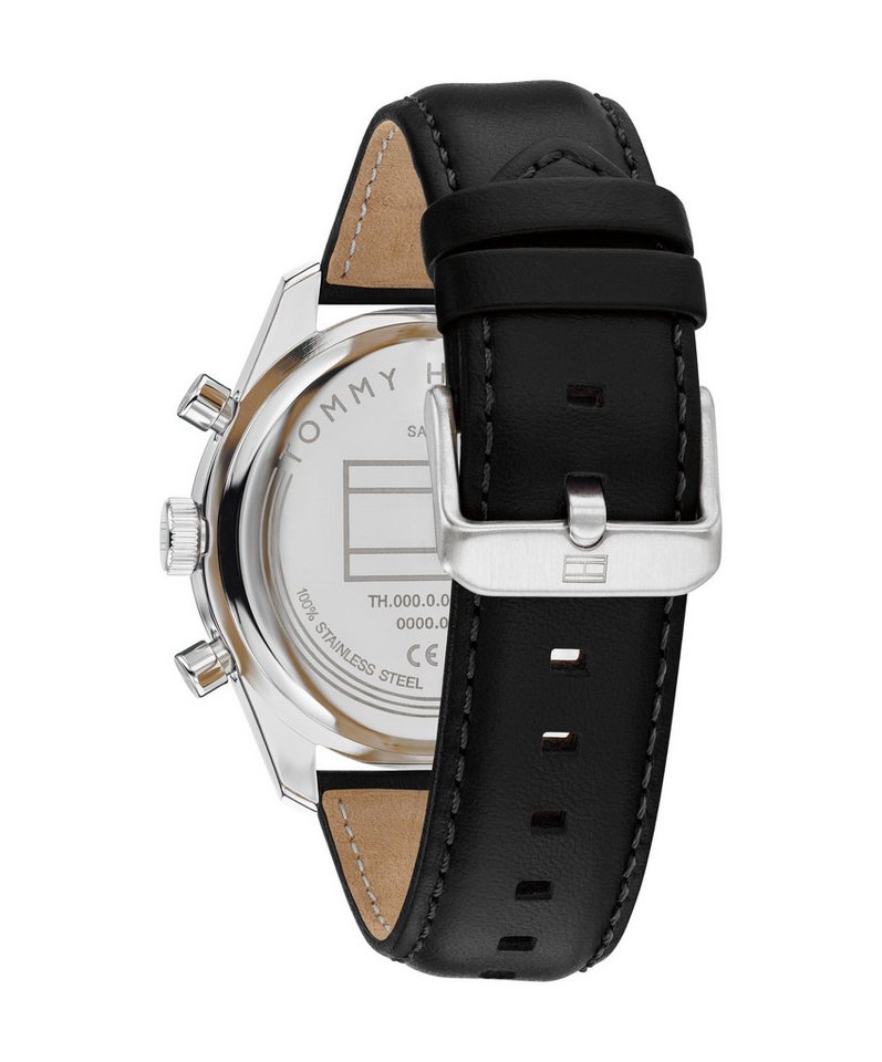 Tommy Hilfiger Multifunktionsuhr HAMPTON 1792277, Quarzuhr, Armbanduhr, Herrenuhr, Lederarmband, analog Bild 2