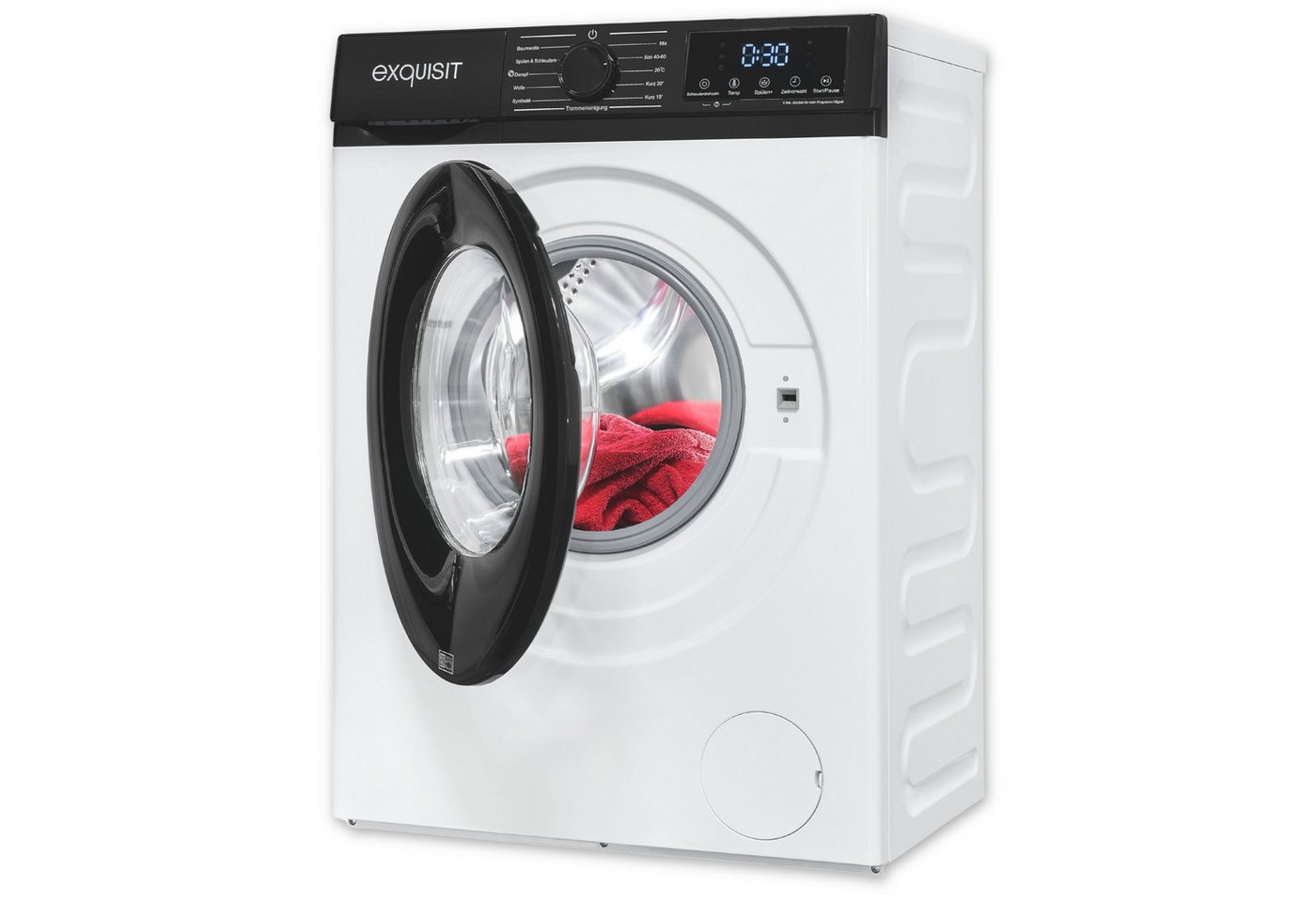 exquisit Waschmaschine WA8014-370A weiss, 8 kg, 1400 U/min, 8 kg, 1400 U/min, 11 Programme & Startzeitvorwahl Bild 5