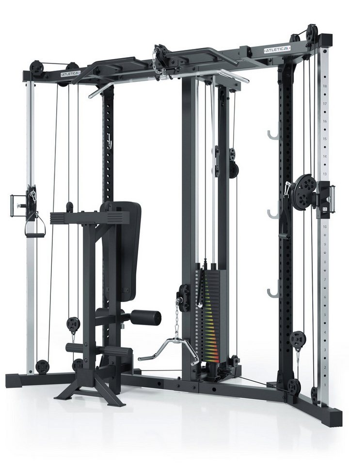ATLETICA Power Rack Xtria, Kabelzugstation, 125kg Gewichtsblock, (32-tlg) Bild 2