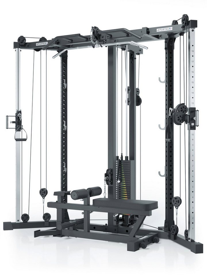 ATLETICA Power Rack Xtria, Kabelzugstation, 125kg Gewichtsblock, (32-tlg) Bild 3