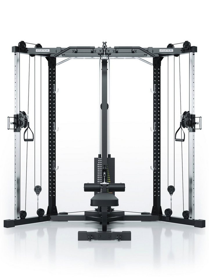 ATLETICA Power Rack Xtria, Kabelzugstation, 125kg Gewichtsblock, (32-tlg) Bild 4