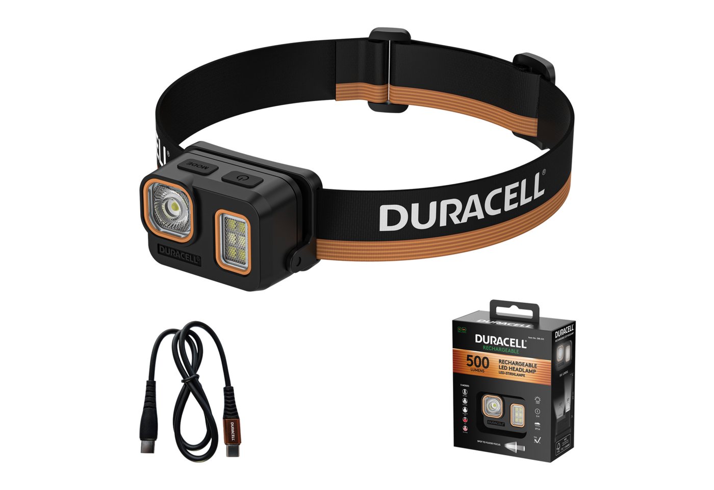 Duracell LED Stirnlampe DH500R, Red light Bild 4